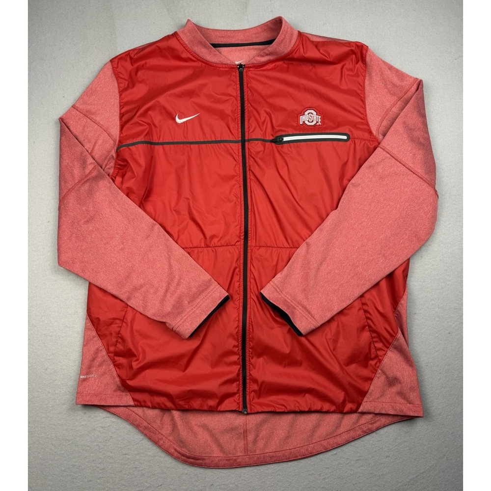 Nike Shield Ohio State Buckeyes Jacket Men's XXL Red Full Zip NCAA